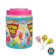 LOLLIPOP ZED TORNADO POP ASSORTED JAR 50PCS 20 GM