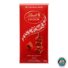 LINDT LINDOR MILK CHOCOLATE 100 GM