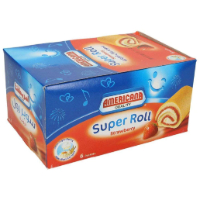 AMERICANA SUPER ROLLS STRAWBERRY 6 PCS
