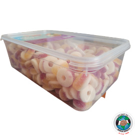 ROYAL JELLY SUGARED PEACH RING JAR 1KG