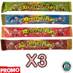 PROMO XTREME SOUR: 3 STRAWBERRY + 3 BLUEBERRY + 3 COLA + 3 APPLE