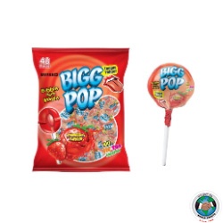 LOLLIPOP BIGG POP XXL STRAWBERRY BAG 50PCS 18G