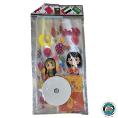 GARGEEAN TRANSPARENT BAG WITH CARD AND ROLLS FOR GIRLS